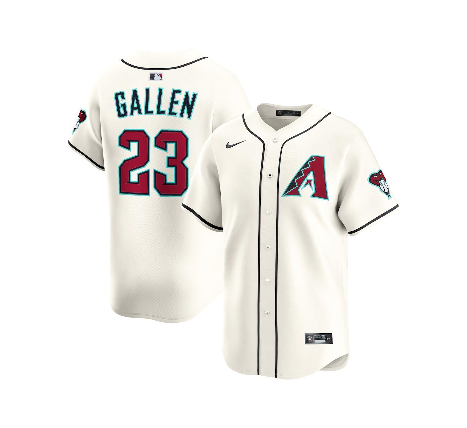 Nike Men's Zac Gallen Cream Arizona Diamondbacks Alternate Limited Player Jersey
