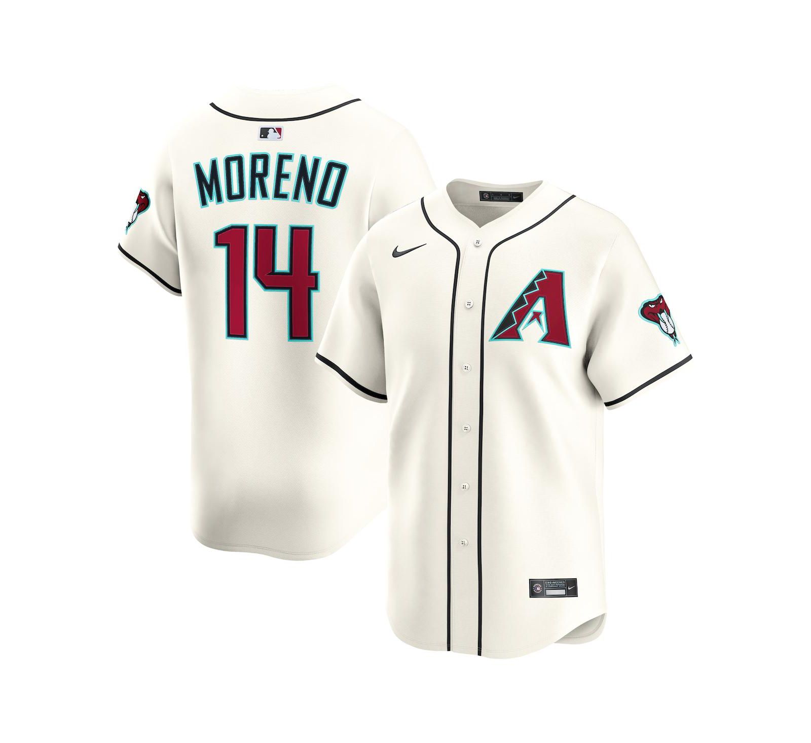 Nike Men's Gabriel Moreno Cream Arizona Diamondbacks Alternate Limited Player Jersey
