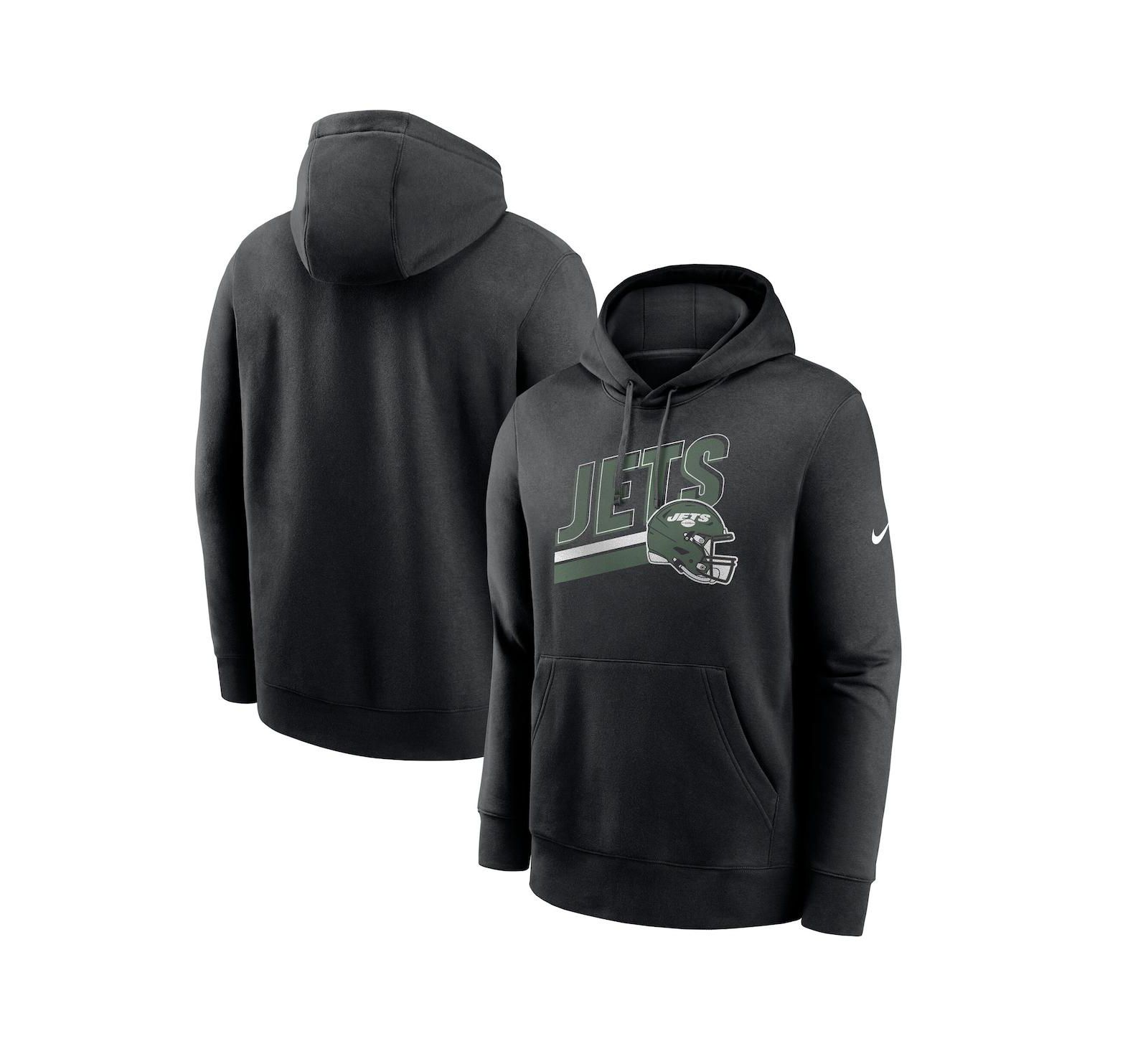 Мужское худи Nike New York Jets Club Fleece, черное