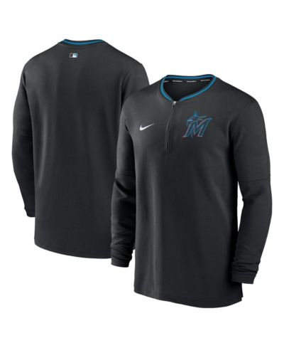 Nike Men's Black Miami Marlins Authentic Collection Performance Half-Zip Top