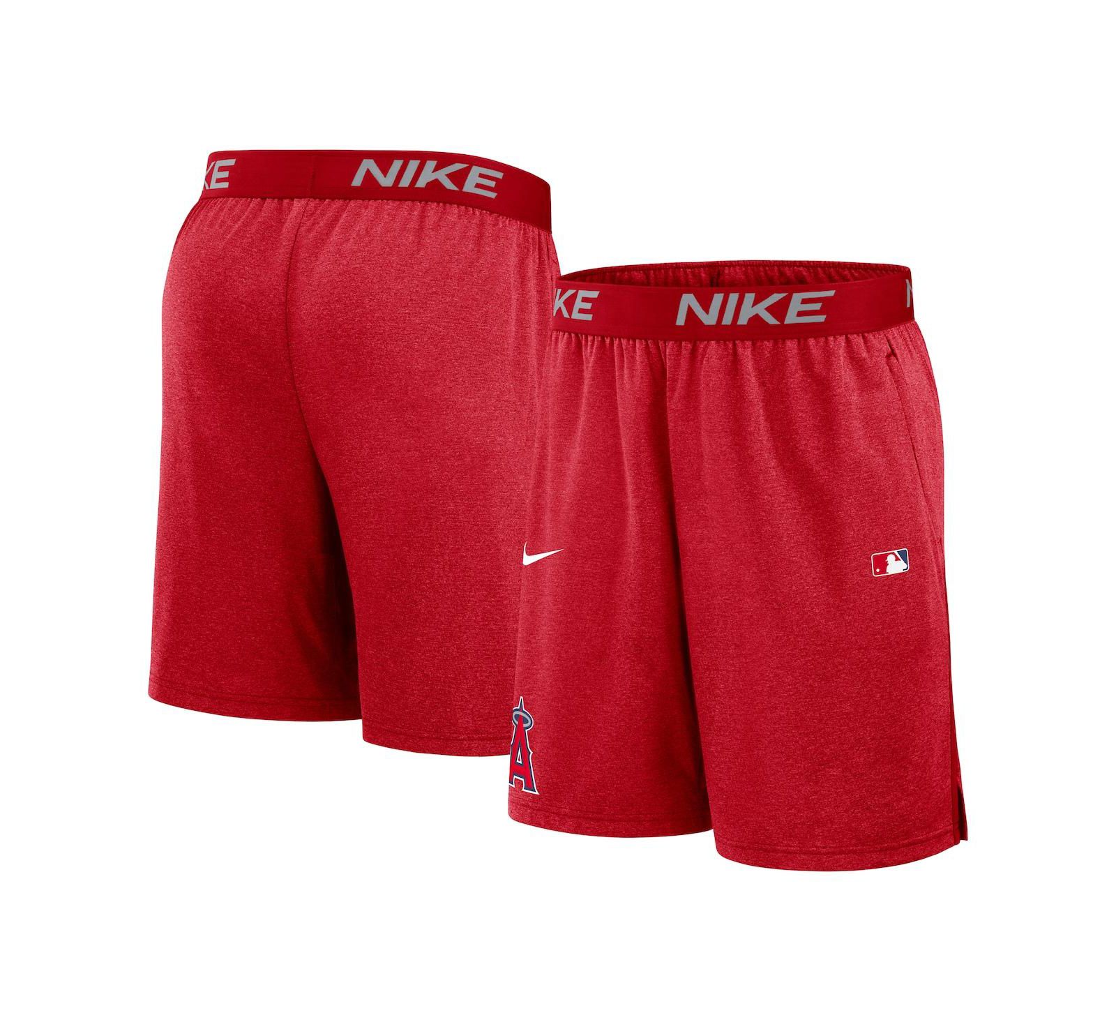 Nike Men's Red Los Angeles Angels Authentic Collection Performance Knit Shorts