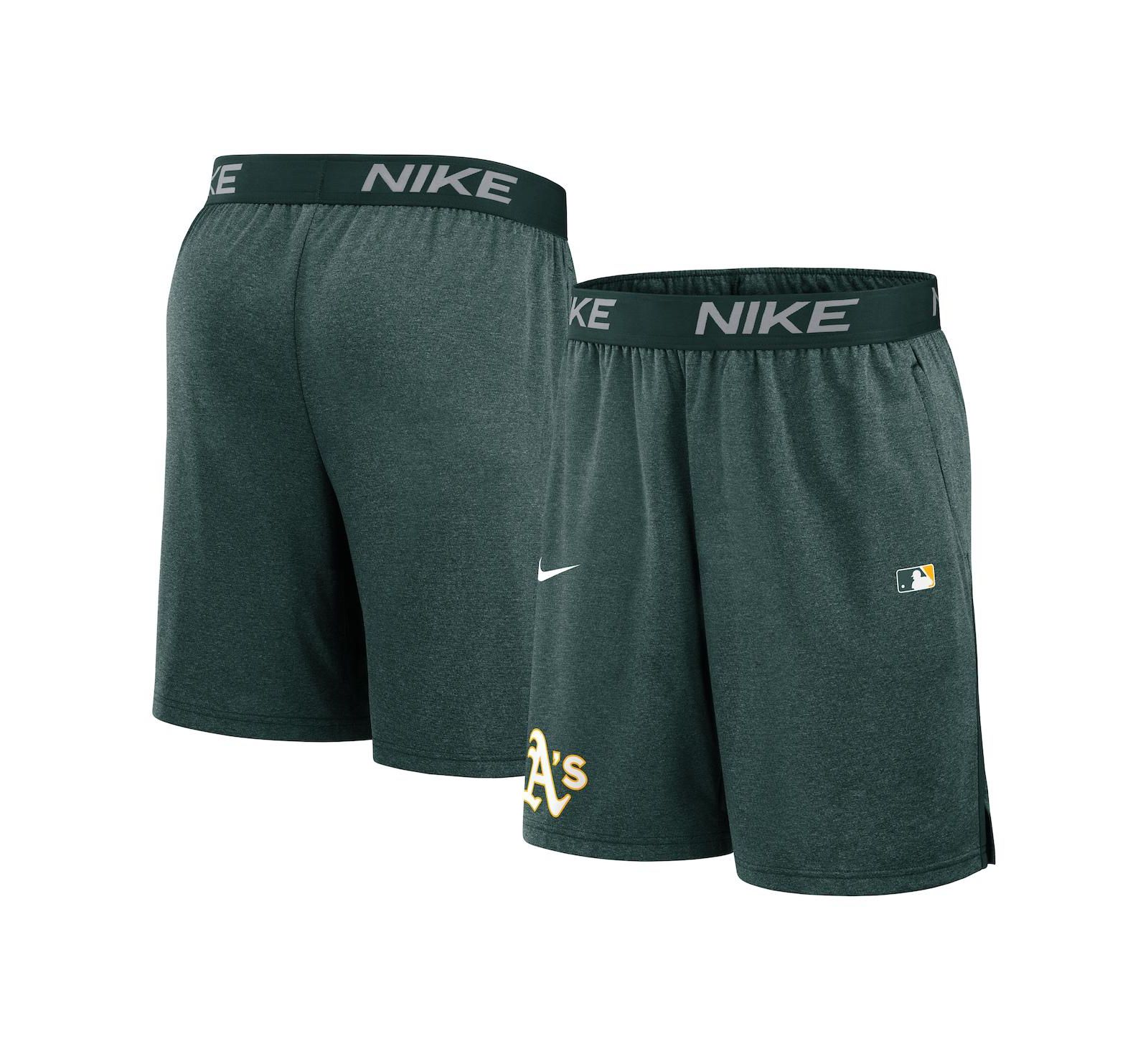 Nike Men's Green Athletics Authentic Collection Performance Knit Shorts