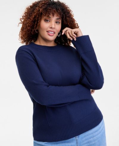 On 34th Trendy Plus Size High-Neck Sweater, Macy's Exclusive