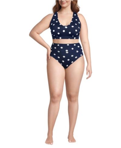 Deep sea navy polka dot