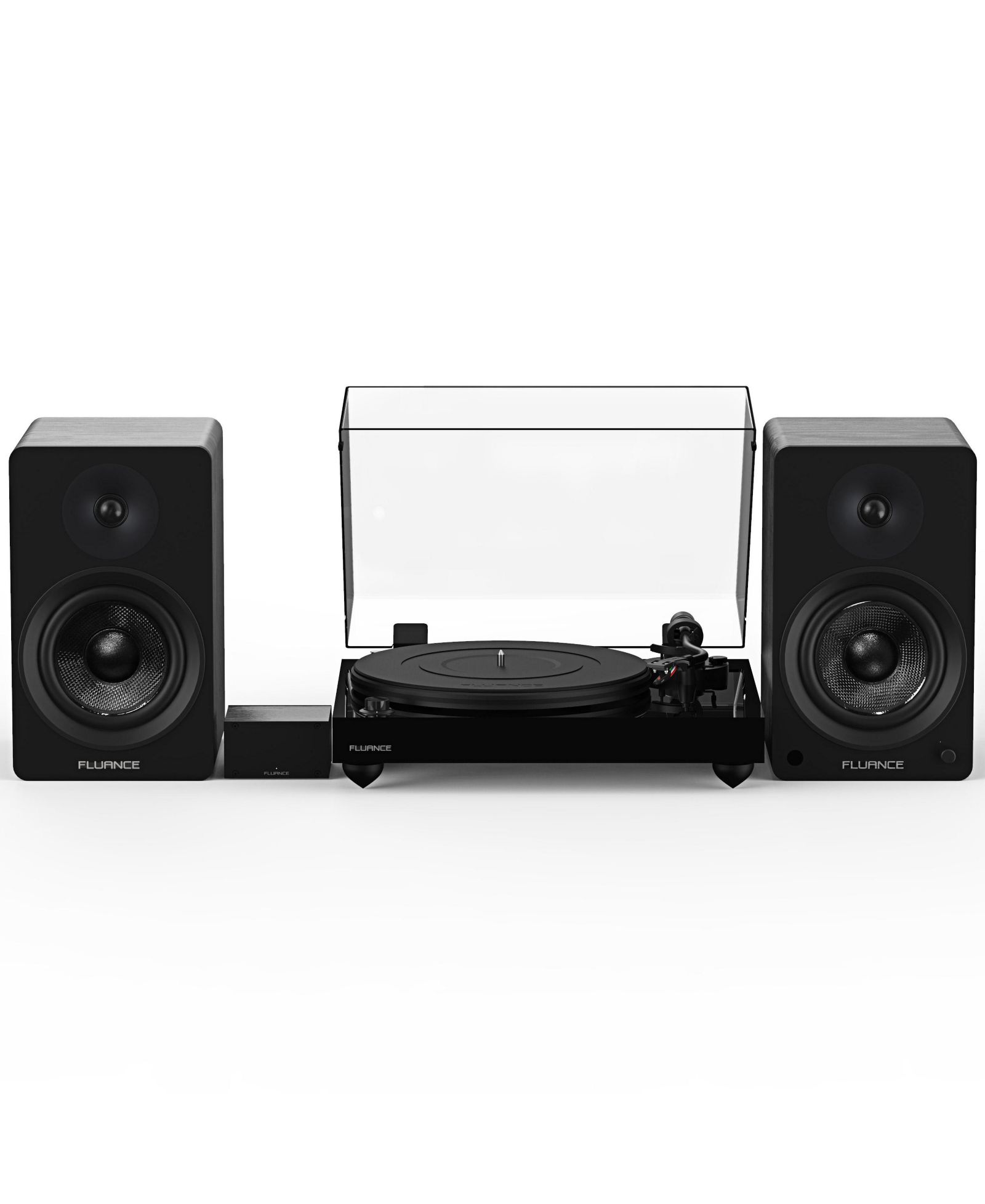 Виниловый проигрыватель Fluance high-fidelity с предусилителем PA10 и динамиками Ai61 6.5", картридж Ortofon OM10, усилитель 120W, Bluetooth, Lucky Bamboo