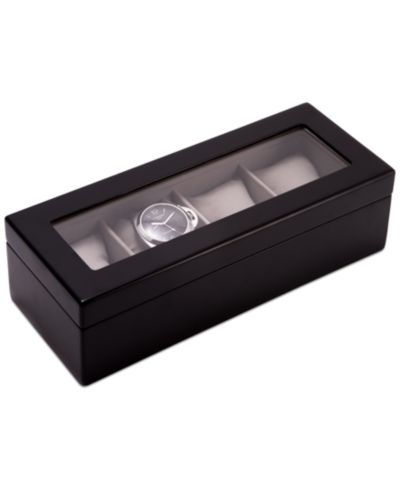 Bey-Berk Cherry Wood Four-Watch Box