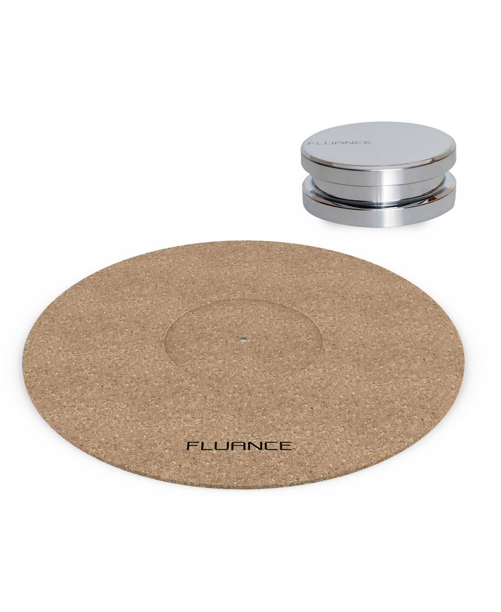 Пробковый мат Fluance и стальной стабилизатор LP 760g с бархатной подкладкой — аксессуар для проигрывателя для гашения вибраций RW02