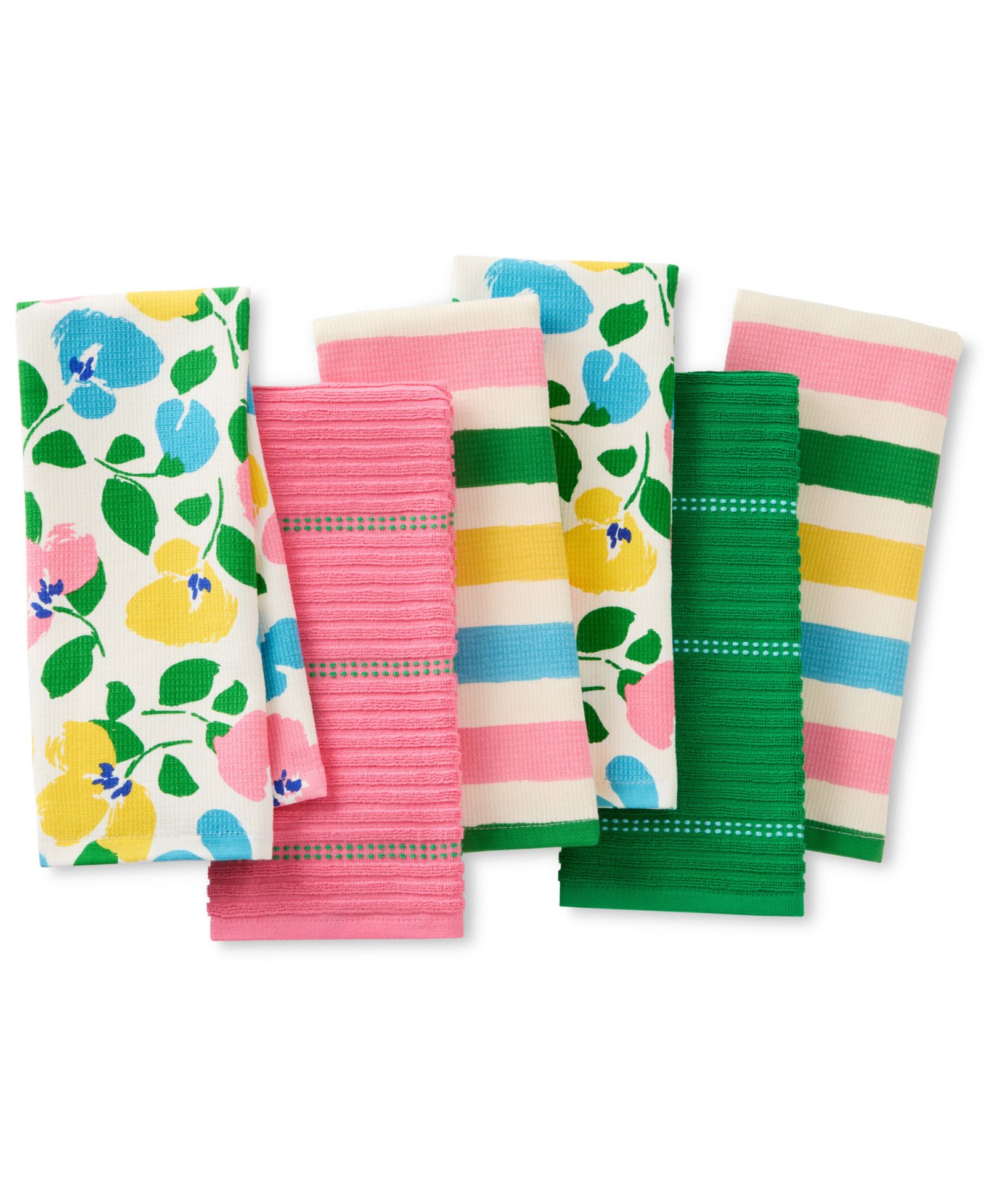 kate spade new york Painterly Bouquet Cotton Kitchen Towel Set, 17" x 28"