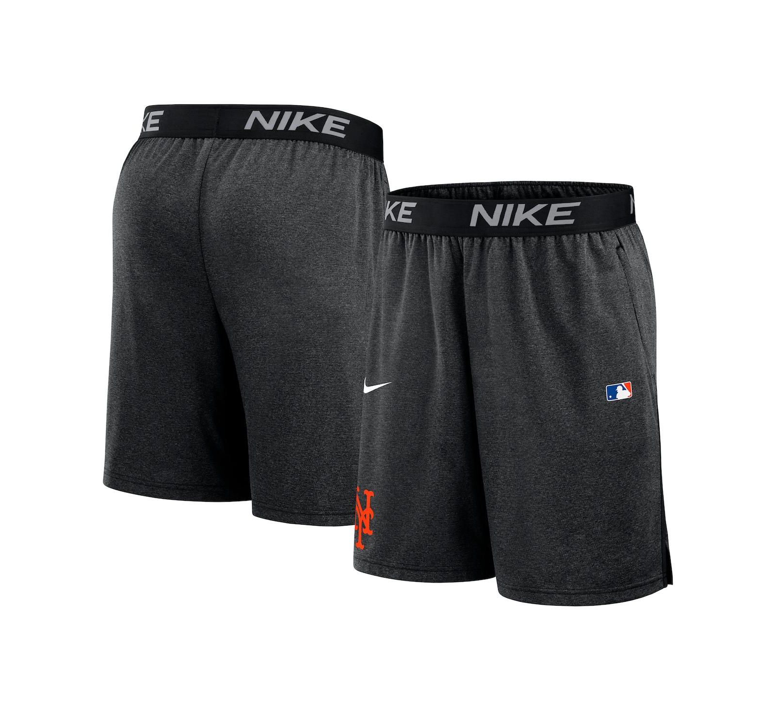 Шорты Nike Men's Black New York Mets Authentic Collection Performance Knit