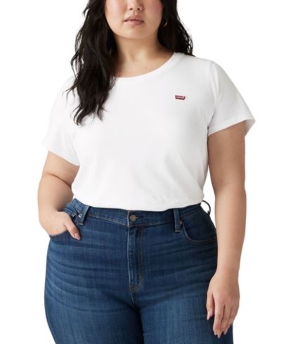 Levi's Plus The Perfect Crew Neck Cotton T-Shirt