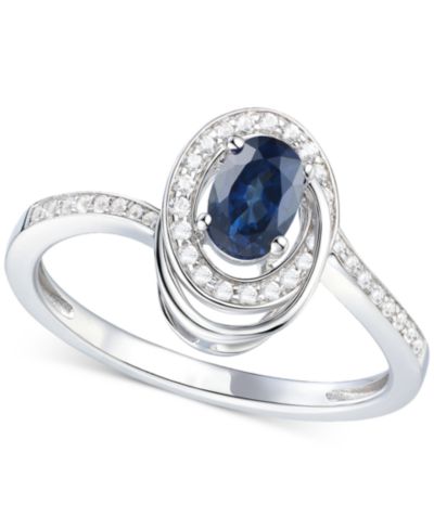 Кольцо с изумрудом (3/8 ct. t.w.) и бриллиантом (1/6 ct. t.w.), овальное, в 14k золоте