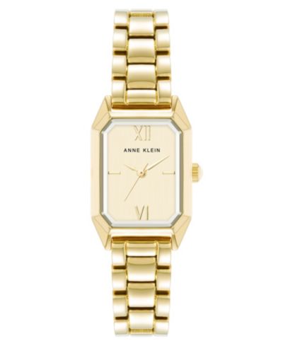 Anne Klein Women's Quartz Petite Octagonal Gold-Tone Metal Alloy Bracelet Watch, 21mm