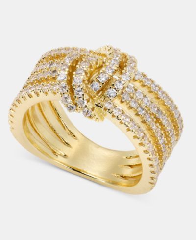 I.N.C. International Concepts Pavé Knotted Multi-Row Band Ring