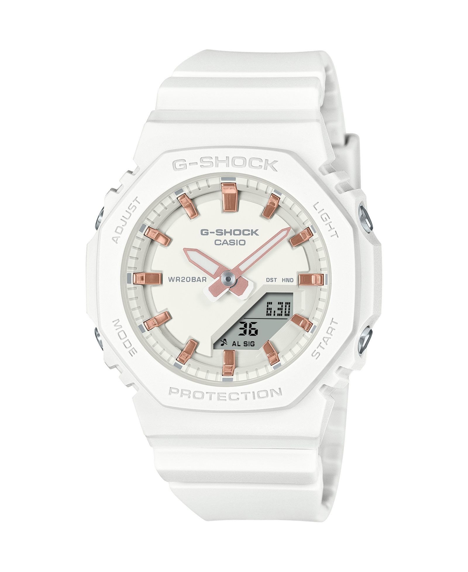 Унисекс часы G-Shock Quartz, белый, 40.2mm