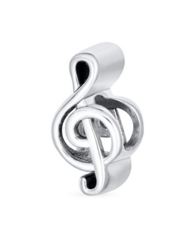 Bling Jewelry Music Table G Clef Musician Charm Bead for Bracelet .925 Sterling Silver
