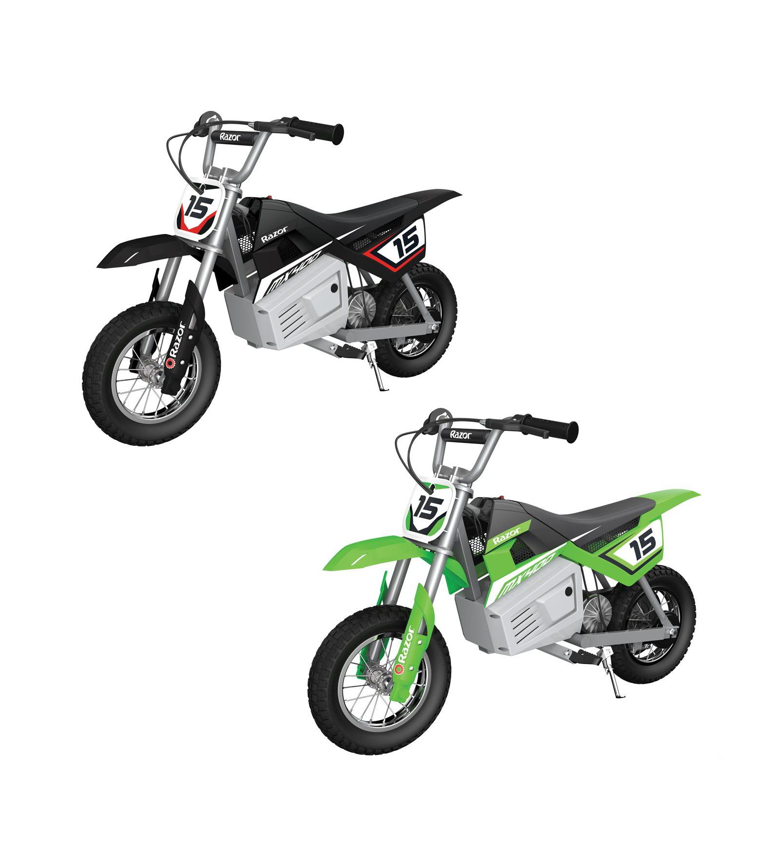 Razor MX400 Dirt Rocket Electric Motorcycle with Pneumatic Tires, 2-Piece Set, Ages 13+