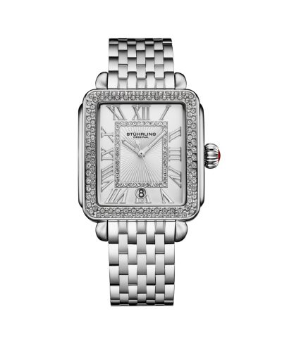 Stuhrling Original Женские часы VivreLuxe Crystal-Accented Stainless Steel 34mm