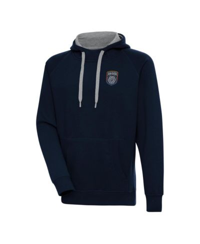 Худи Antigua Men's Navy San Diego FC Victory Raglan Pullover