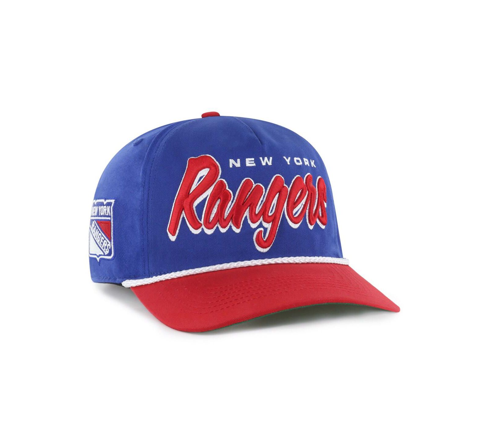 '47 Brand Men's Blue/Red New York Rangers Drop Shadow Rope Hitch Adjustable Hat