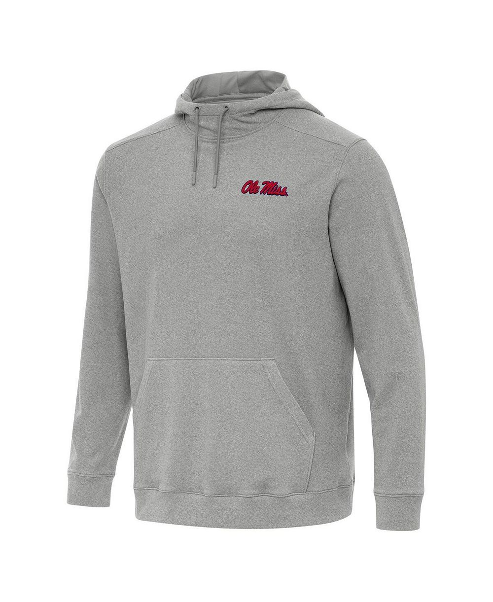 Мужское худи Antigua Ole Miss Rebels Cloud, серый меланж