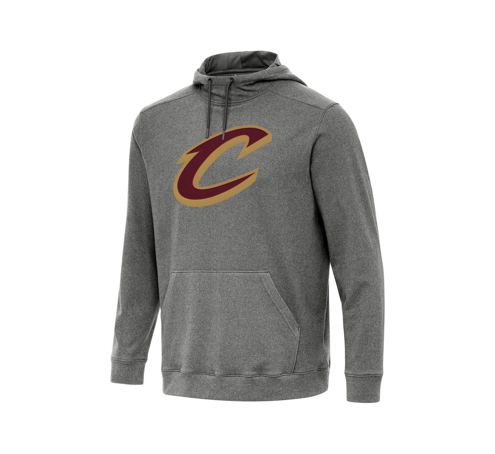 Мужское худи Antigua Men's Heather Black Cleveland Cavaliers Cloud Pullover