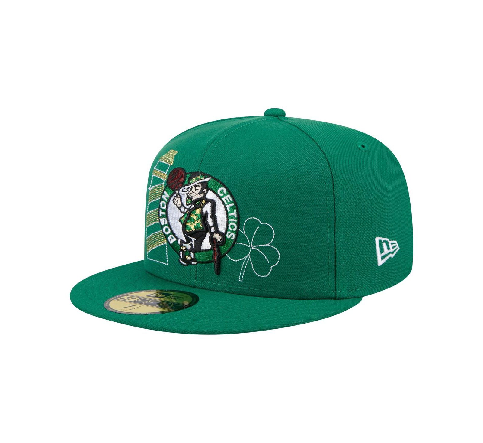 Мужская кепка New Era Kelly Green Boston Celtics State Stitch 59FIFTY Fitted