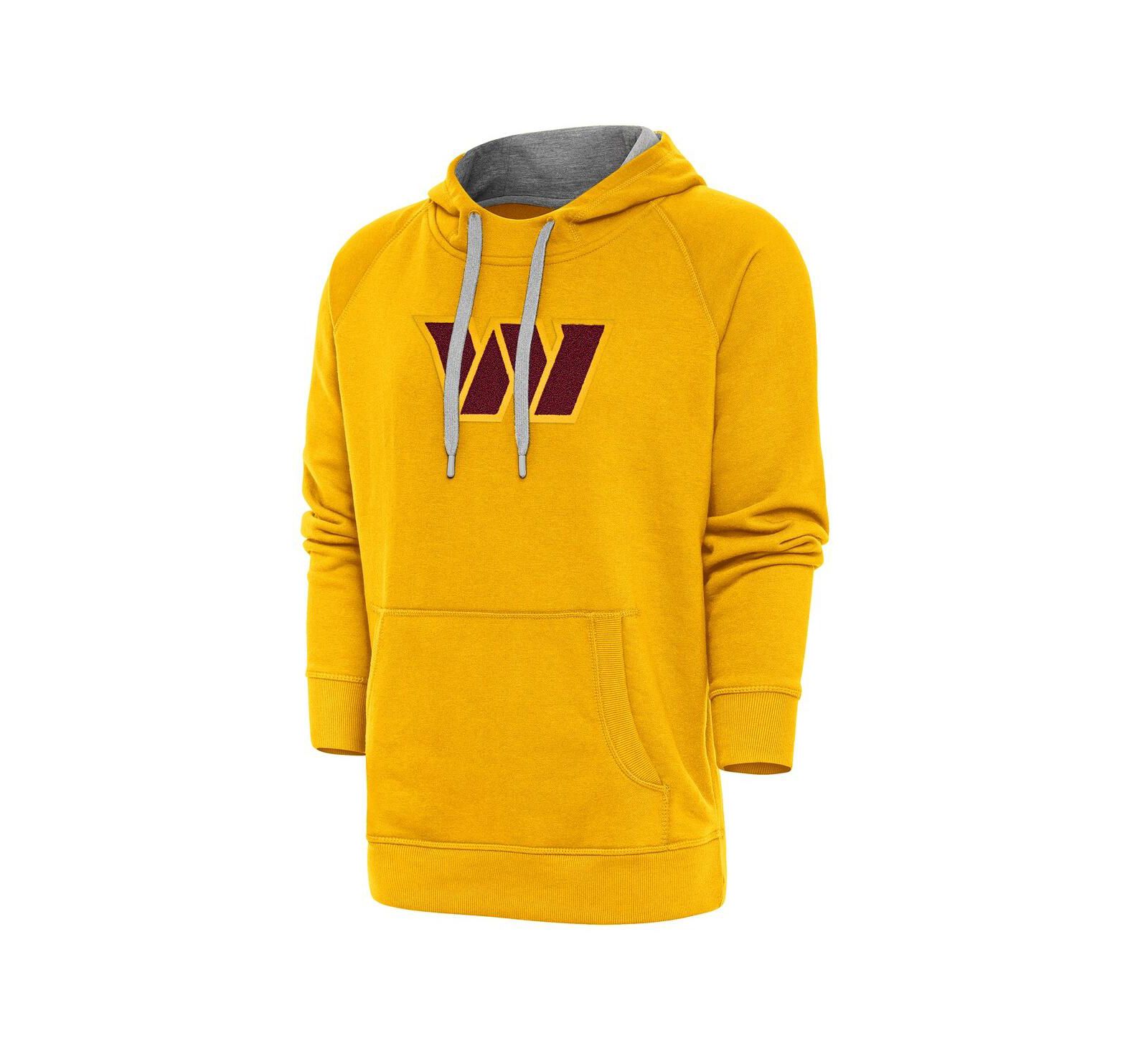 Antigua мужская толстовка Washington Commanders Gold с вышивкой Chenille