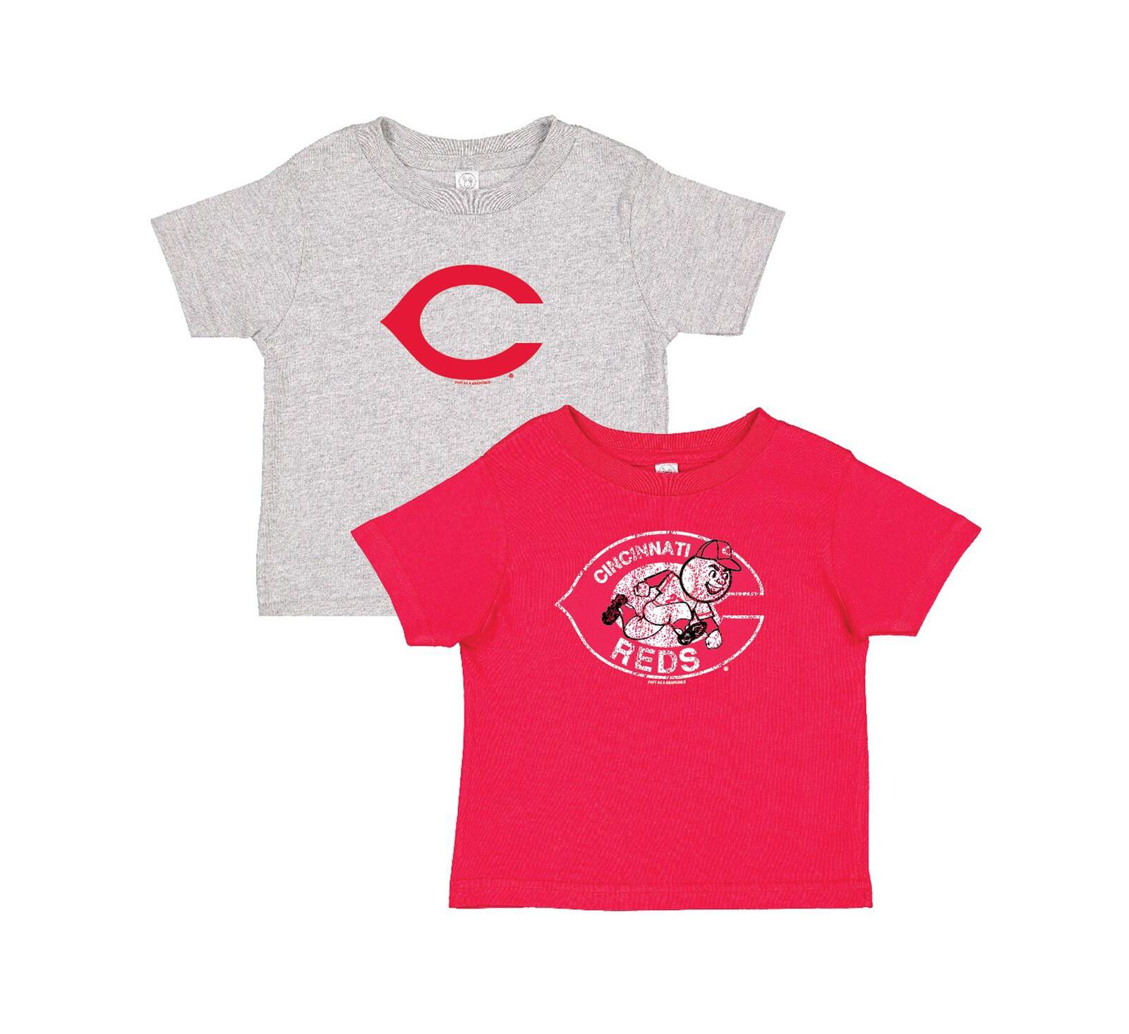 Детская футболка Soft as a Grape Cincinnati Reds Cooperstown Collection, набор из 2 шт