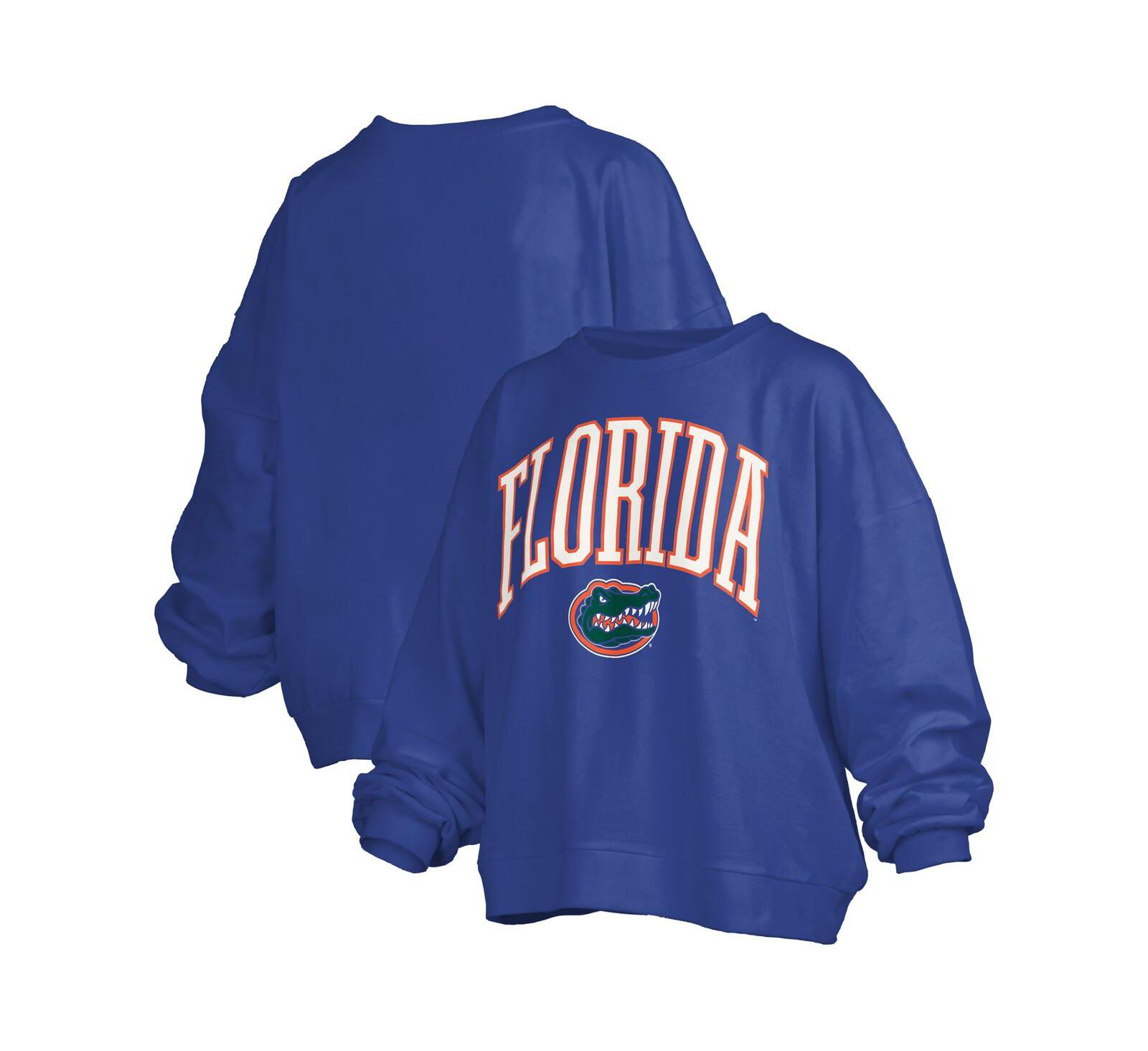 Женское оверсайз свитшот Pressbox Royal Florida Gators Janise Arch Over Logo