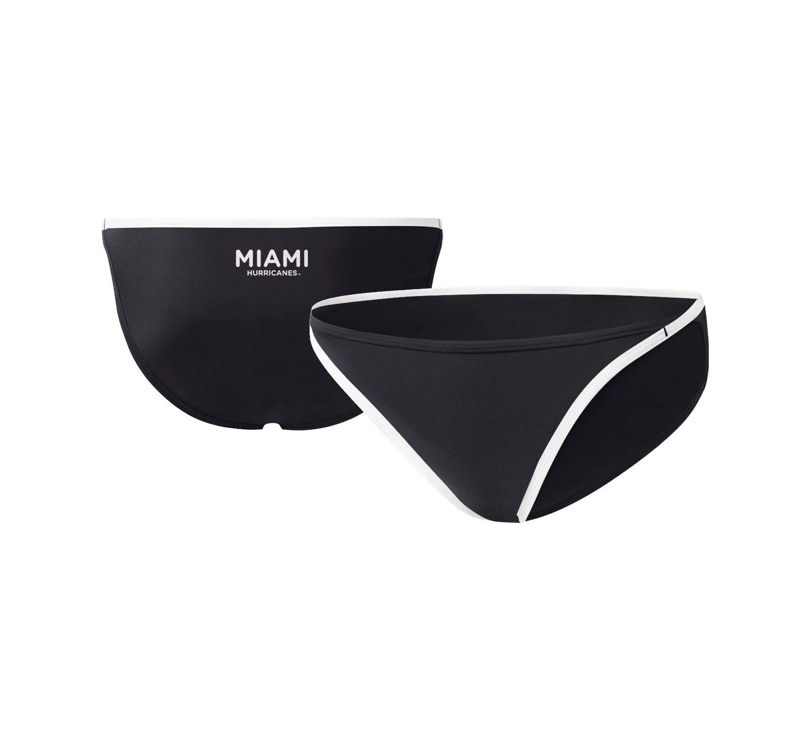 G-III 4Her by Carl Banks Women's Black Miami Hurricanes Play Action Bikini Bottoms