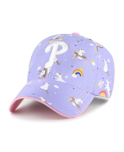 Регулируемая кепка '47 Brand Big Girls Lavender Philadelphia Phillies Unicorn Clean Up