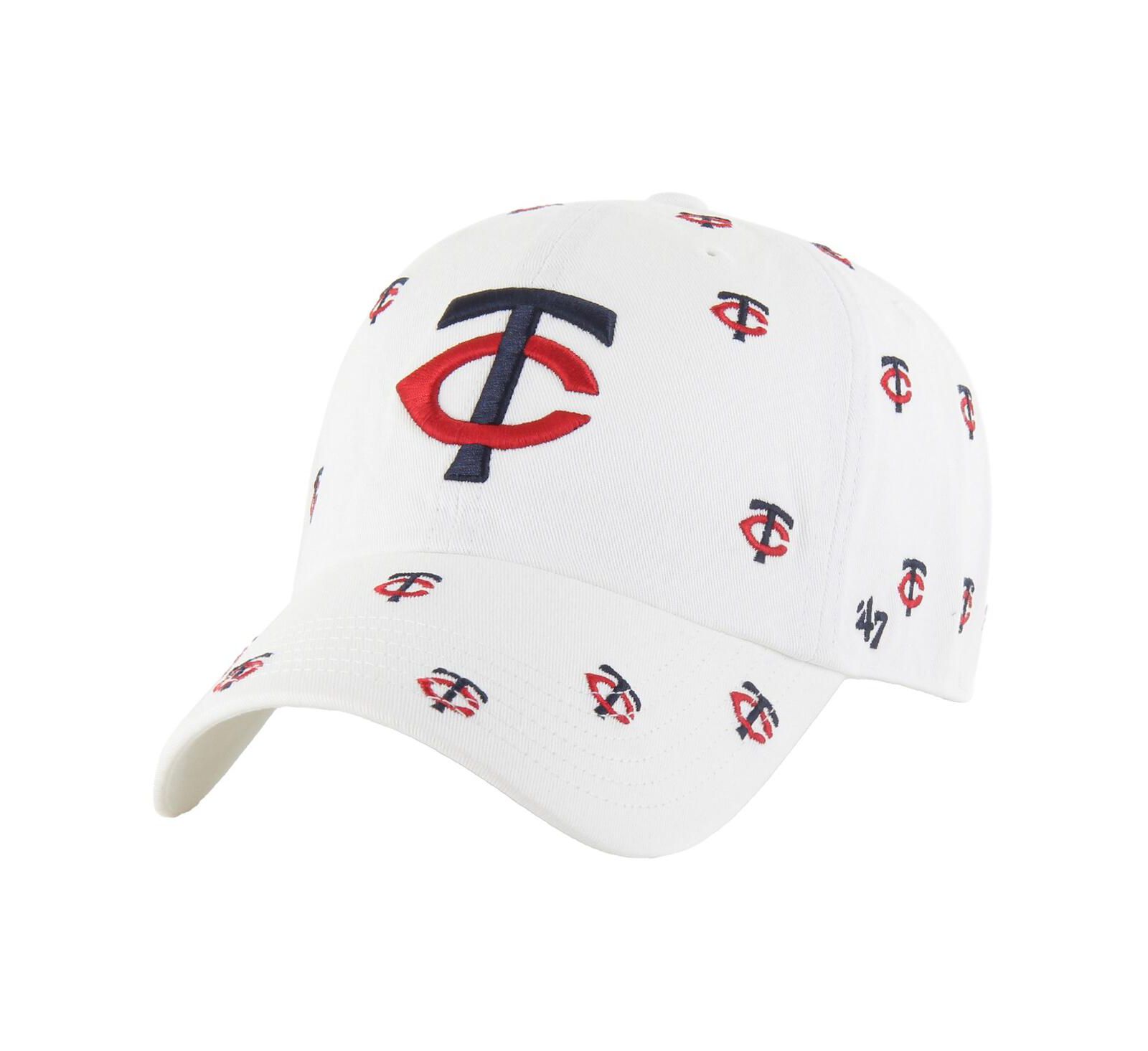 Женская кепка '47 Brand White Minnesota Twins Confetti Clean Up, регулируемая