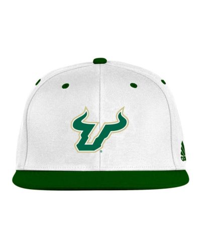 Adidas Men's White/Green South Florida Bulls On-Field Fitted Hat