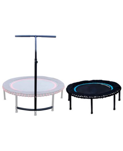 LEAPS and REBOUNDS 40" Adjustable Stability Bar with 40" Fitness Trampoline, Blue