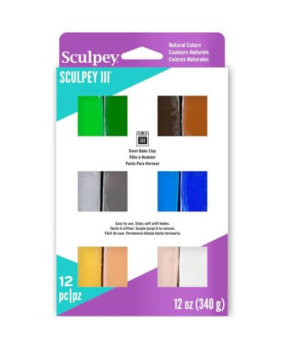 Набор Sculptpey III Multipack: Naturals - (12) 1oz