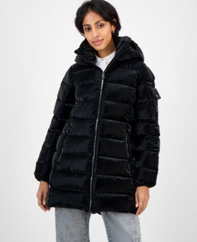 Женское утепленное пальто BCBG с капюшоном