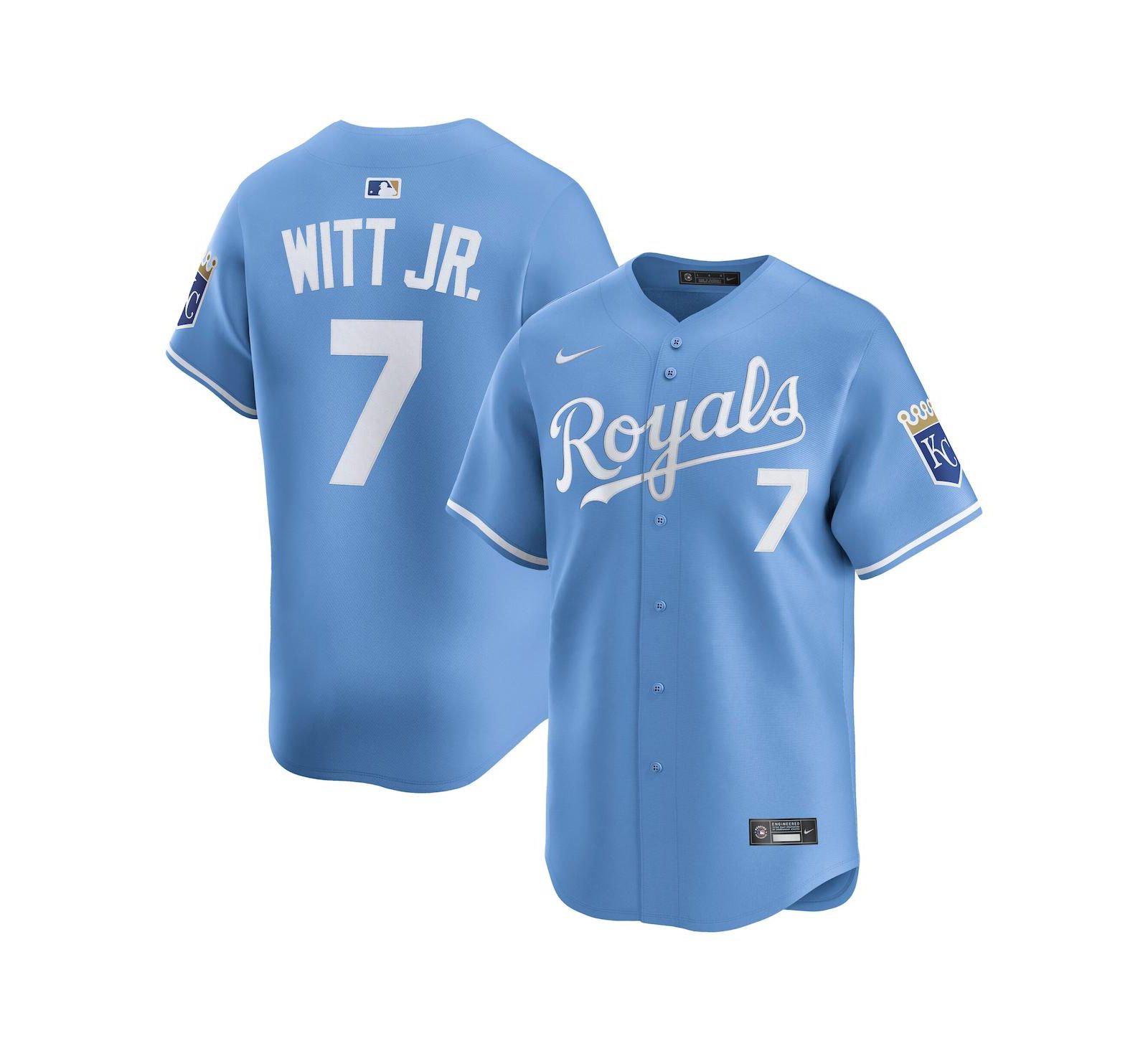 Nike Men's Bobby Witt Jr. Light Blue Kansas City Royals Alternate Limited Player Jersey