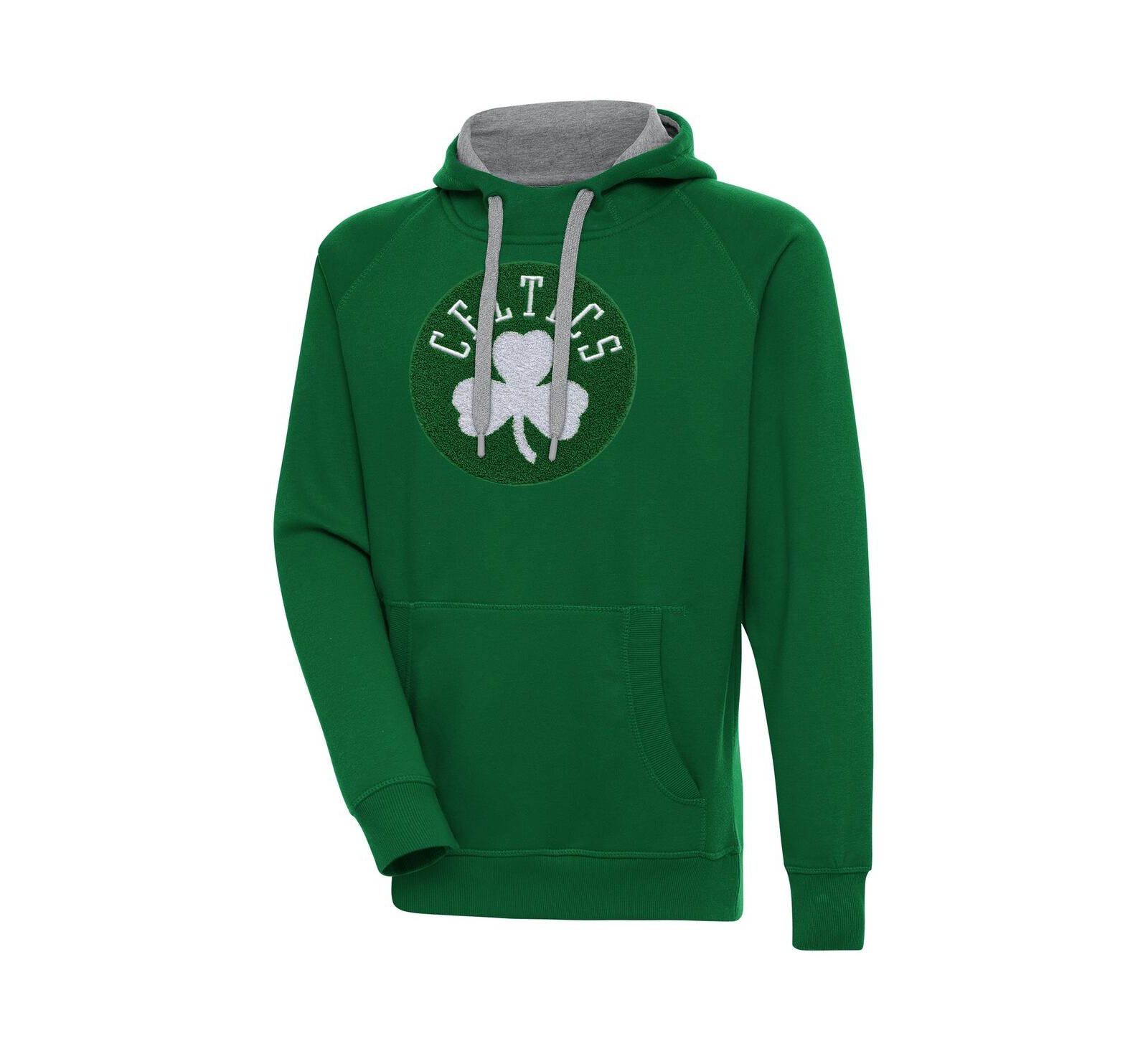 Antigua Men's Hunter Green Boston Celtics Victory Pullover Hoodie