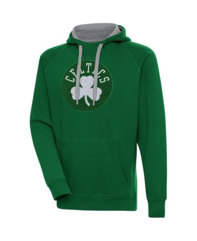 Мужское худи Antigua Hunter Green Boston Celtics Victory