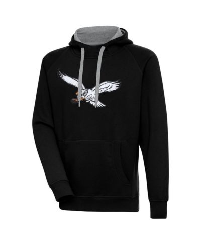 Antigua Мужское худи-пуловер Antigua Philadelphia Eagles Throwback Logo Victory Black