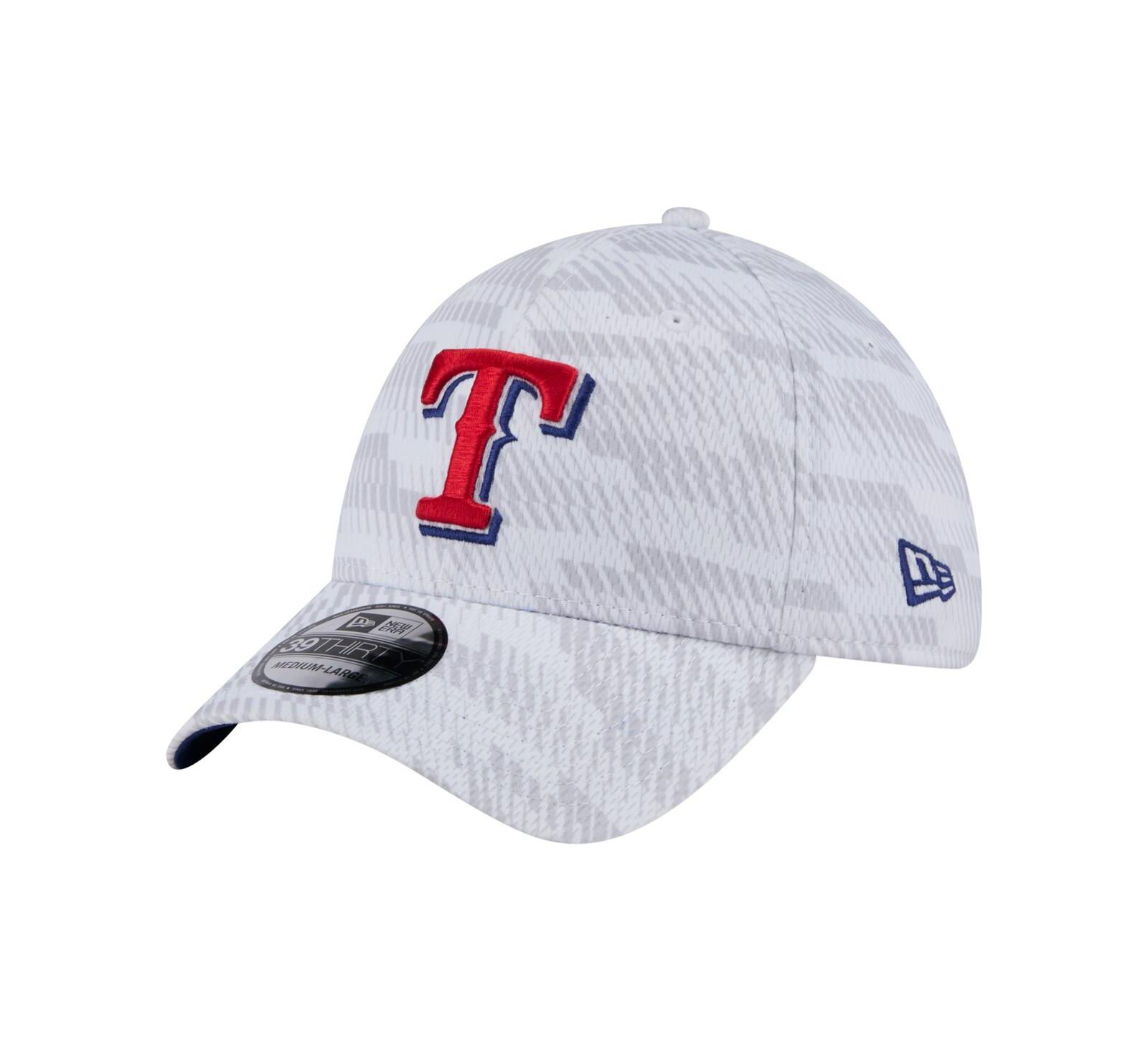New Era Мужская белая кепка Texas Rangers 39THIRTY Stretch Fit
