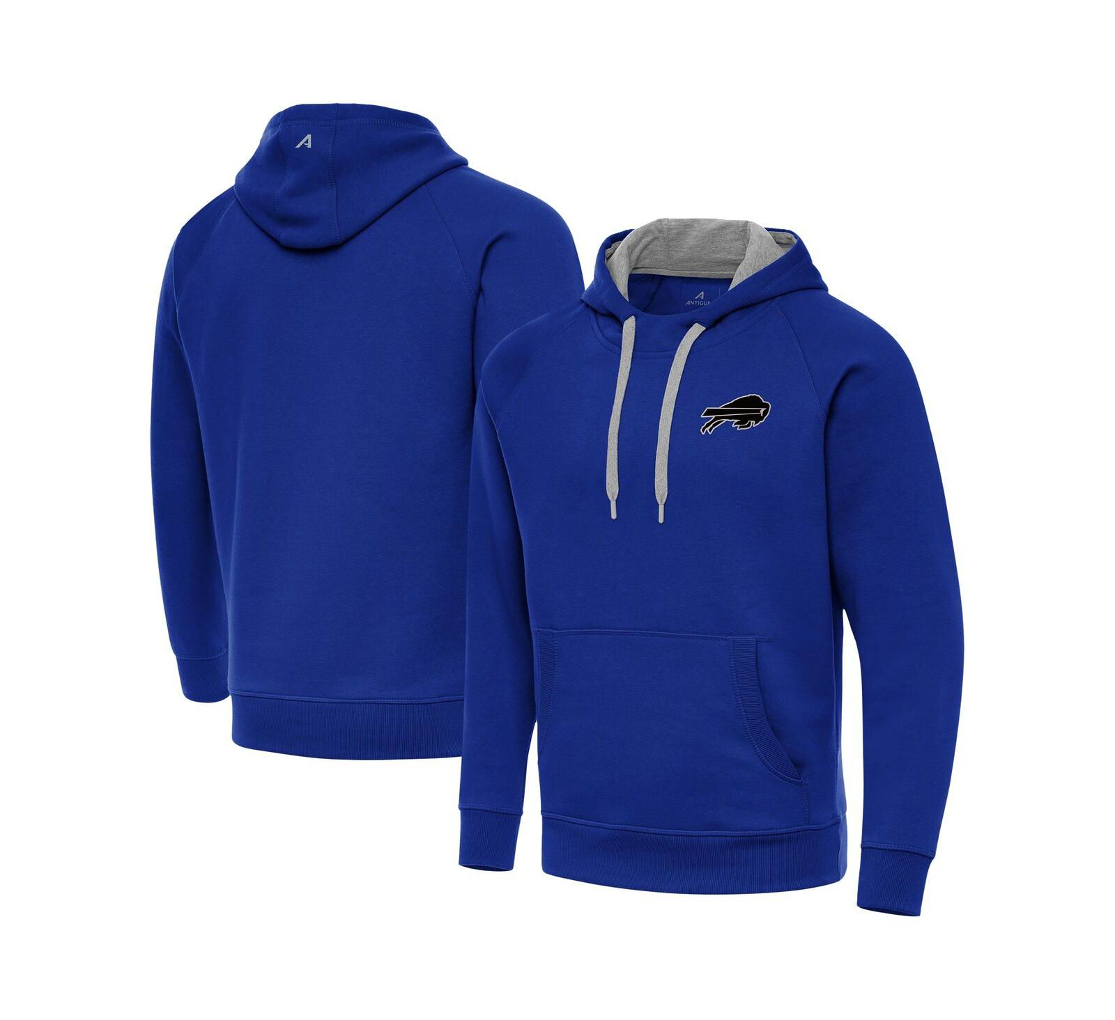 Мужское худи Antigua Buffalo Bills Brushed Carbon Victory Pullover королевский синий