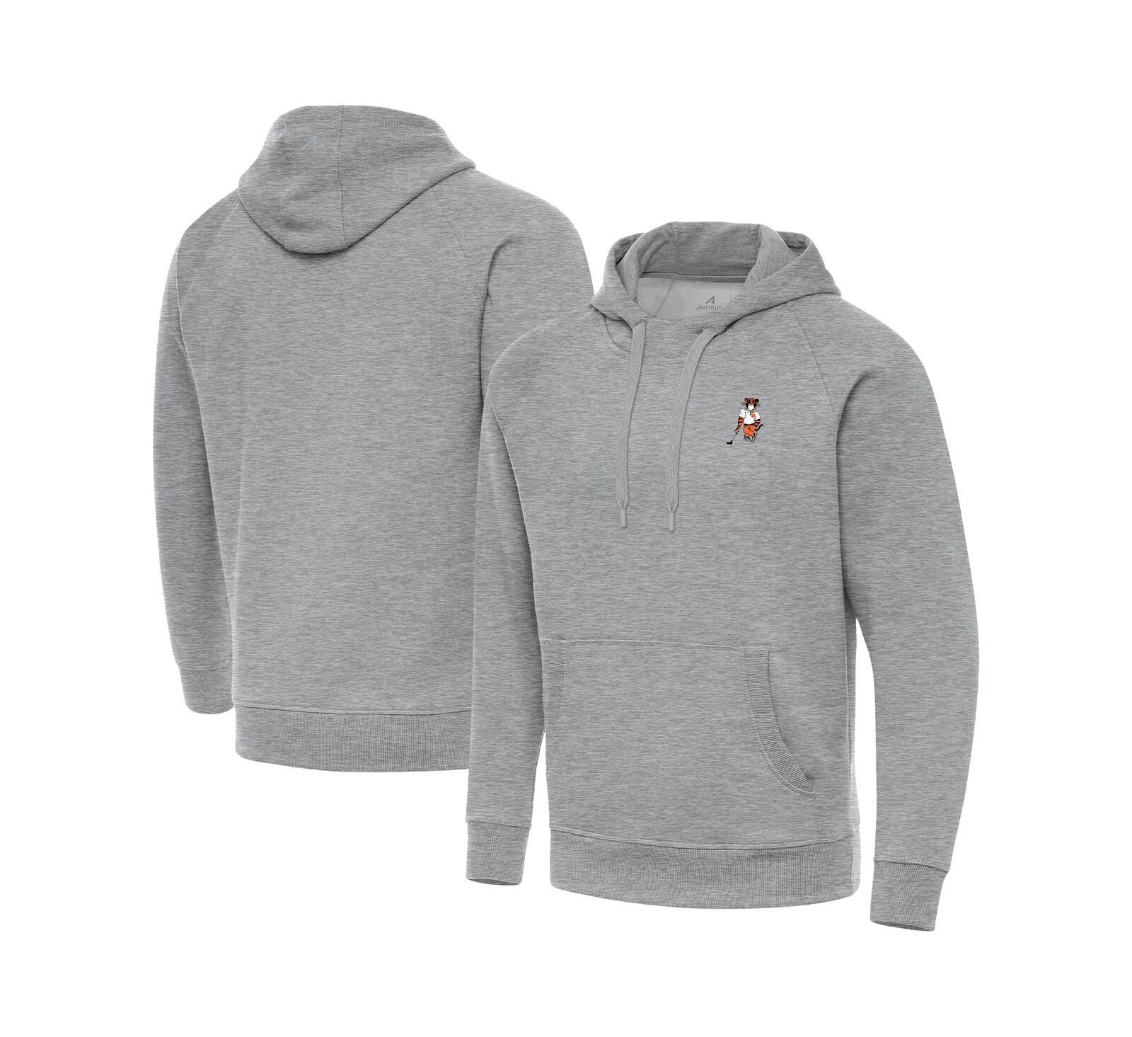 Мужское худи Antigua Clemson Tigers Golfer Victory Pullover, цвет Heather Gray