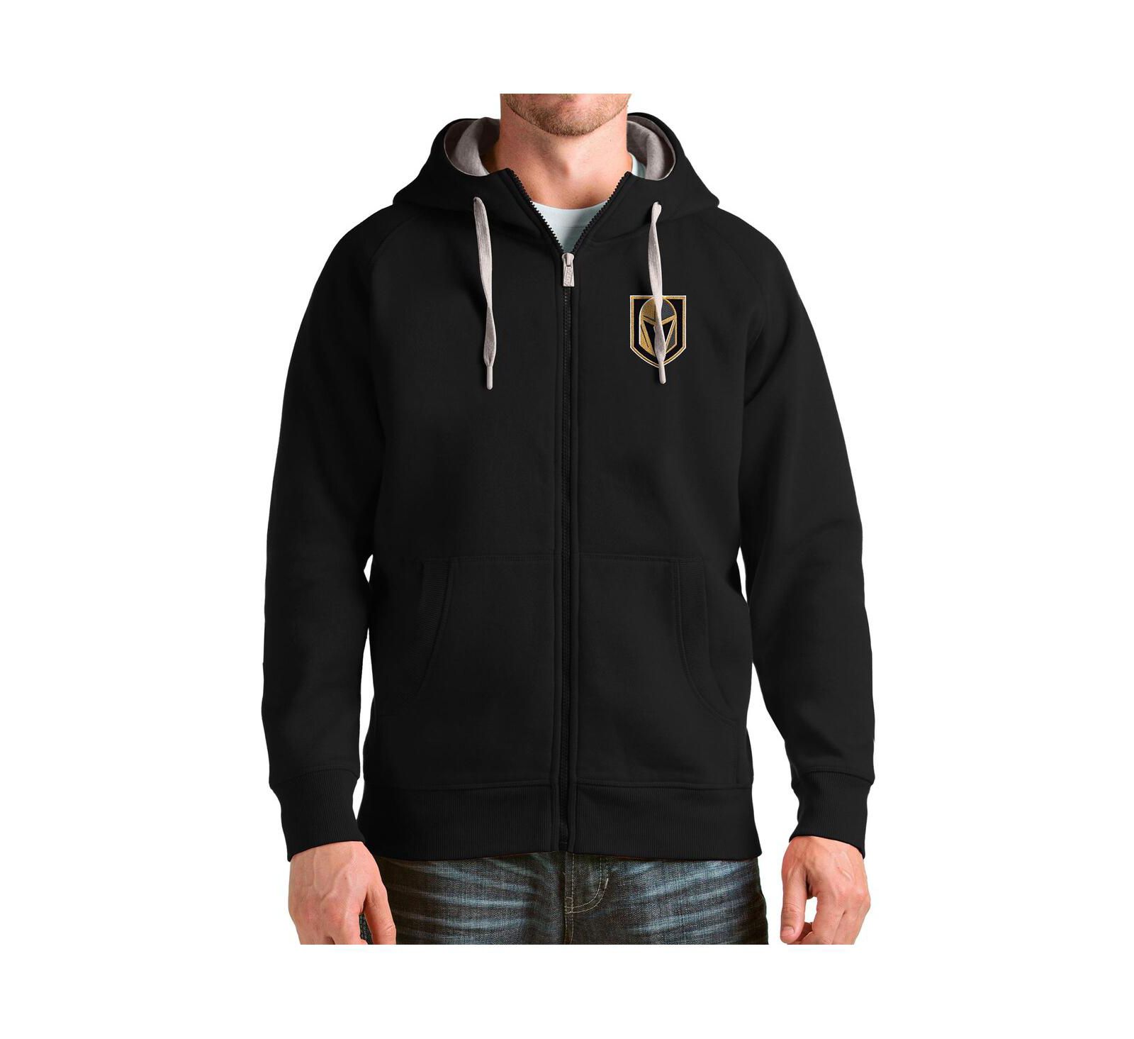 Мужское худи Antigua Vegas Golden Knights Logo Victory Full-Zip, черное