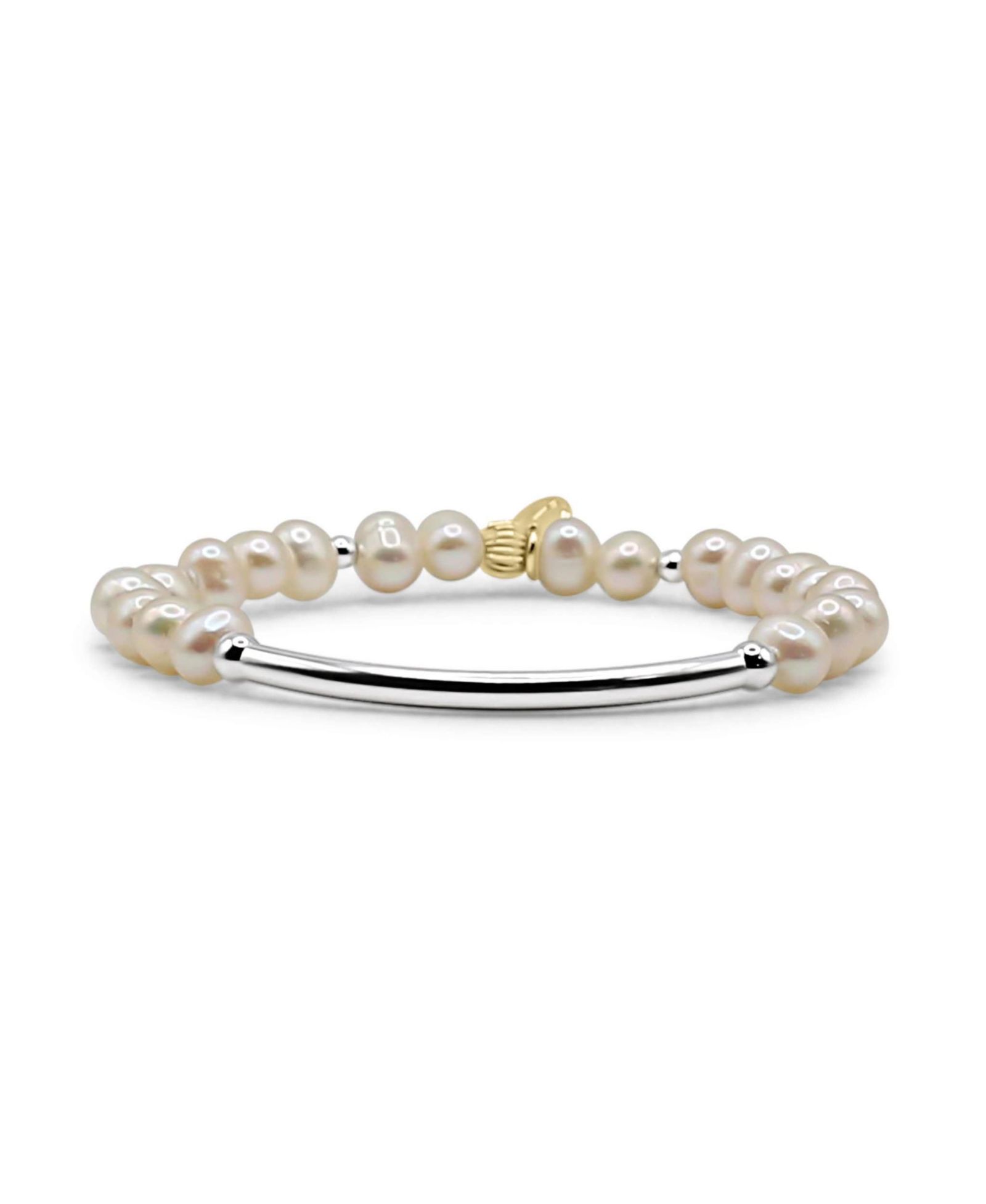 Bowood Lane Браслет Sterling Bead and Bar с речным жемчугом