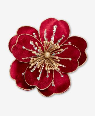 Holiday Lane Berry Tones Red Floral Pick Ornament, Macy's Exclusive
