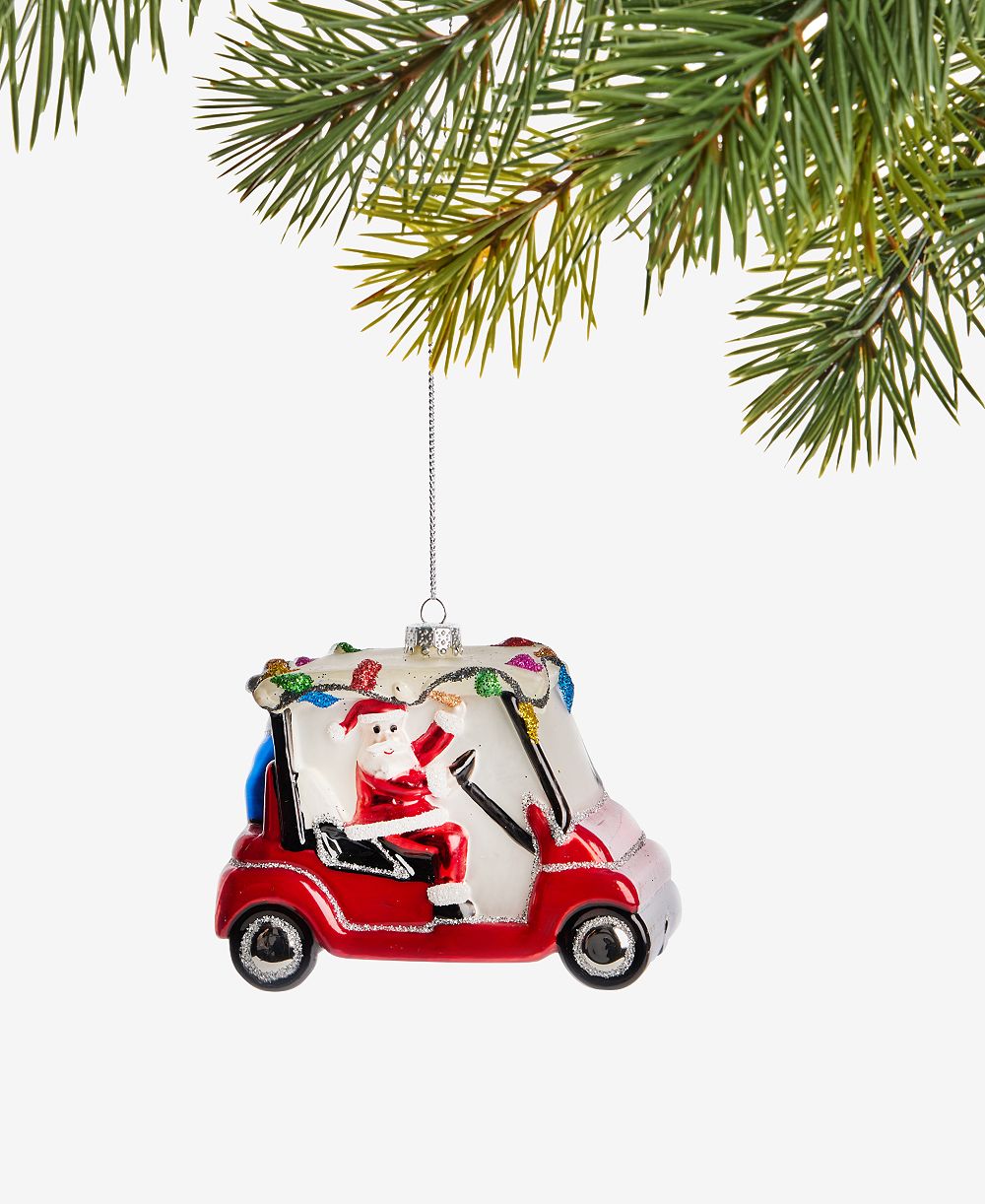 Holiday Lane Sports & Hobbies Santa Driving Golf Cart Ornament, Macy's Exclusive
