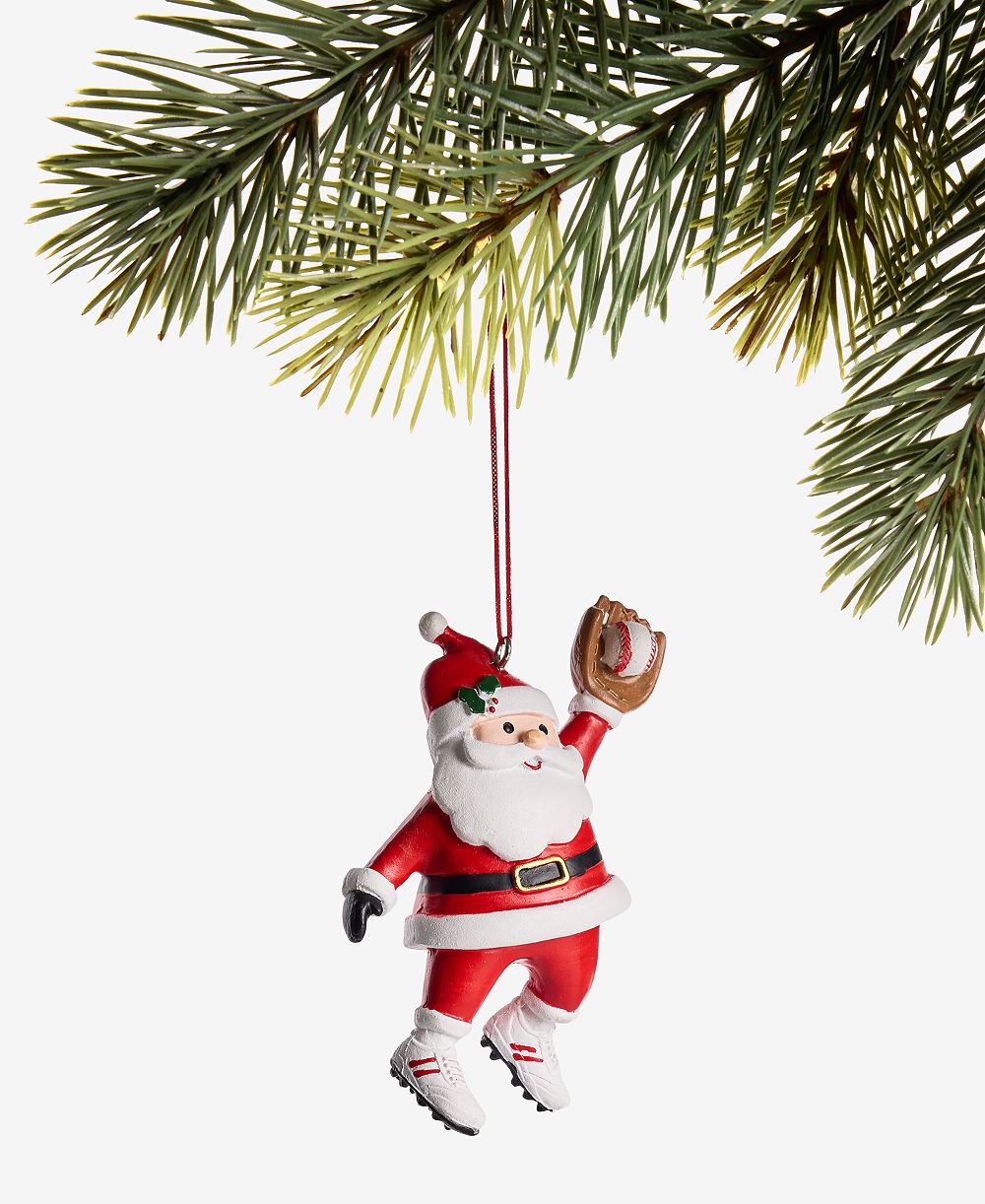 Holiday Lane Sports & Hobbies Santa Play Baseball Ornament, Macy's Exclusive