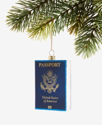 Holiday Lane Стеклянное украшение American Passport World Traveler