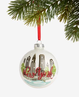 Holiday Lane New York City Glass Skyline Ball Ornament, Macy's Exclusive